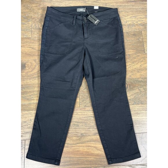 TORRID Crop Aviator Skinny Mid-Rise Pants Black Sz 14 NWT - Picture 1 of 7
